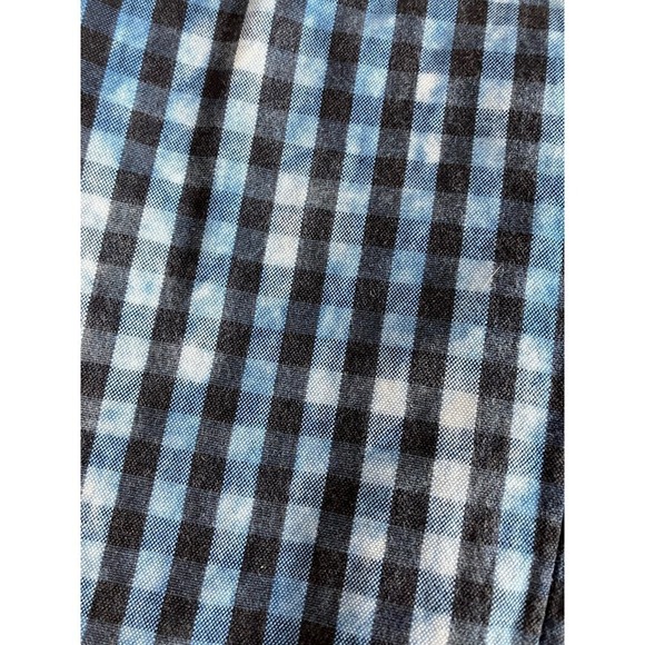 Maeve| Anthropologie Avryl Bleached Slim Pant High Waist Belt Blue Plaid Size 4 - Picture 4 of 8